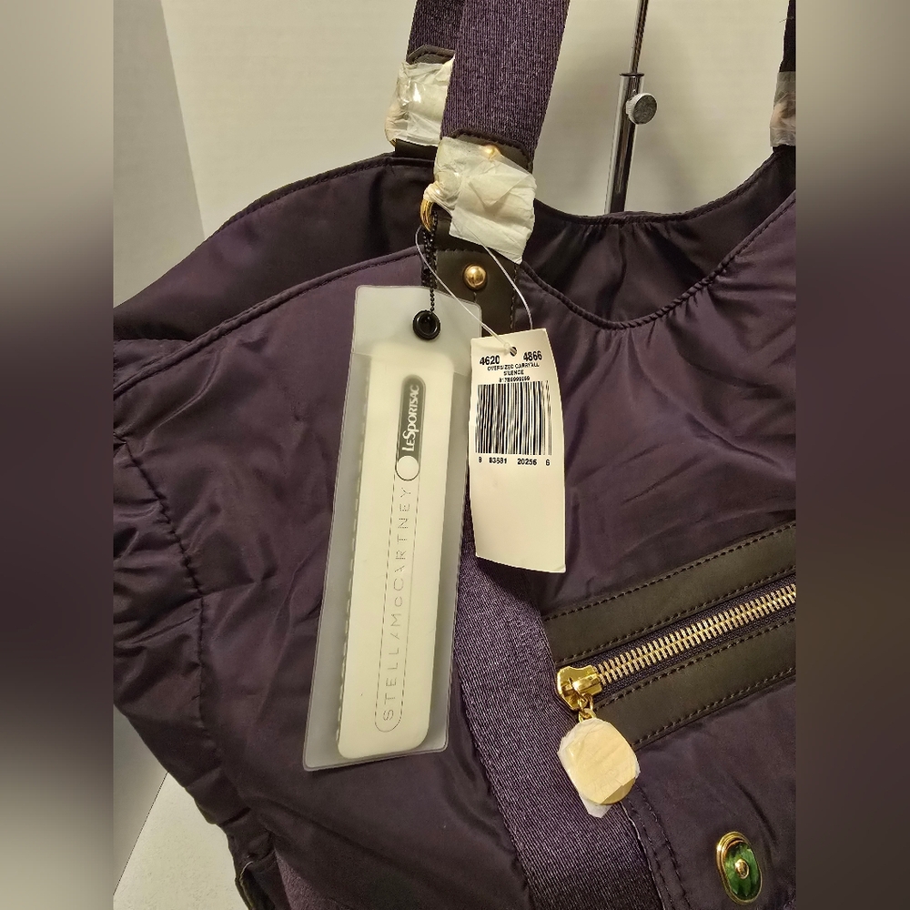 Lesportsac Stella McCartney Cyber Grape Purple Oversized Carryall NWT - Picture 2 of 11